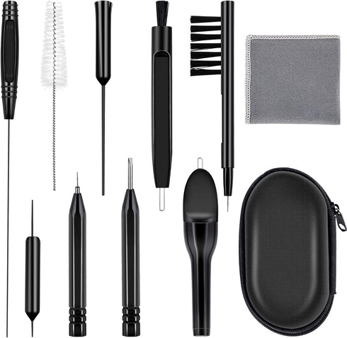 11 pcs Hearing Aid Cleaning Kit with Case, Cleaning Tools for Headset, Earbuds, Earphones, and Brushes