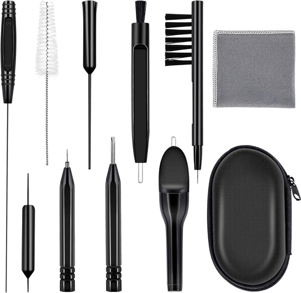 11 pcs Hearing Aid Cleaning Kit with Case, Cleaning Tools for Headset, Earbuds, Earphones, and Brushes