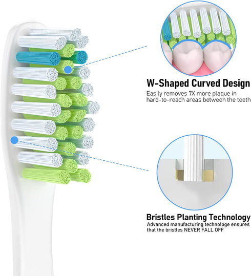 Replacement Toothbrush Heads for Ultra Plaque Control & Whitening, Diamantine-Clean Brush Heads for Philips Sonicare, 4