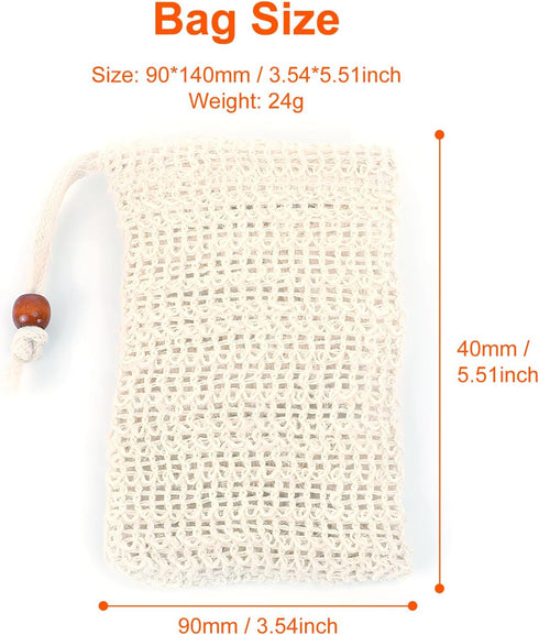 Eco-Friendly Skincare, Natural Exfoliation, Cotton Bathroom Accessories, Sustainable Soap Storage, Biodegradable Pouch