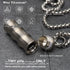 Titanium Small Pill Box Necklace, Mini Waterproof Keychain Pill Holder, Lightweight Pendant for Purse