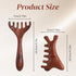 Skrfren 2 Pcs Wooden Scalp Massage Comb Wooden Scalp Massage Tool Head Massager Scalps Head Massager Gua Sha Brush