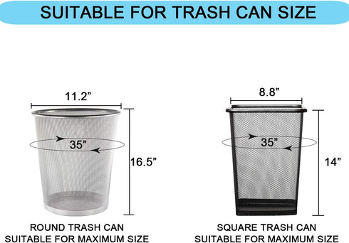 WADNGXM 3 100 Counts Gallon Small Clear Bathroom Trash Bags, Office Wastebasket Liners Garbage Bags for Restroom, Home