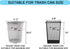 WADNGXM 3 100 Counts Gallon Small Clear Bathroom Trash Bags, Office Wastebasket Liners Garbage Bags for Restroom, Home