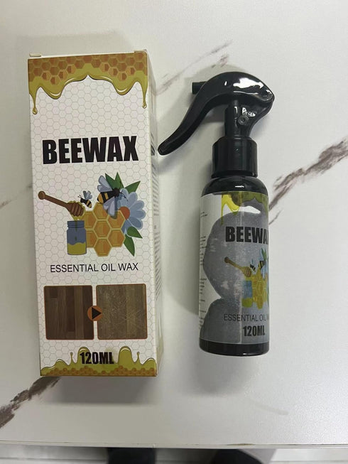 Natural Beeswax Spray, Multipurpose Furniture Polish and Wood Floor Cleaner, 2pc x 120ML