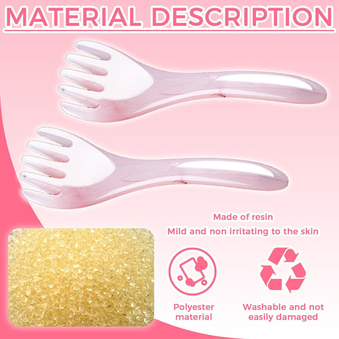 YYFIVEHAN 2Pcs Pink Head Massager Scalp Tool, Gua Sha Scalp Massager & Comb for Hair Growth, Relaxation and Stress