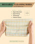 LUXU Reusable Cleaning Wipes, 60 Count Heavy Duty Multi-Use Cloths, Biodegradable Dish Paper Towels for Domestic
