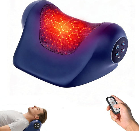 Kyntria Neck Massager with Heat, Neck and Shoulder Relaxer, Cervical Spine Alignment for