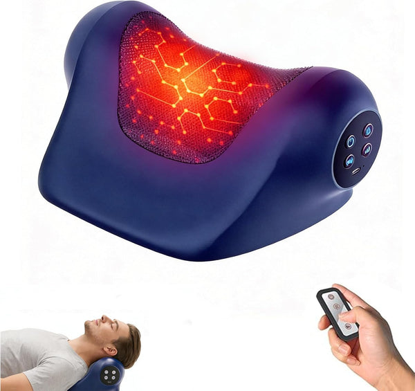 Kyntria Neck Massager with Heat, Neck and Shoulder Relaxer, Cervical Spine Alignment for
