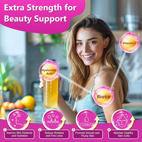 ZEBORA Collagen Peptides Powder | 50 Servings | Hydrolyzed Multi Collagen Type I II III V X with Hyaluronic Acid &