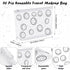 50 Pcs Clear Zipper Pouches Clear Makeup Pouches Toiletry Bags Leakproof PE Pouch with Zipper Transparent Plastic Travel Cosmetic Bags for Women Men