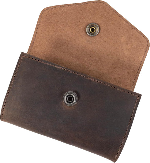 Hide & Drink Nail Clipper Set Case - Rustic Roll for Toiletry Items, Full Grain Leather Travel Accessory