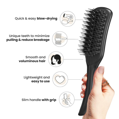 Tangle Teezer Ultimate Blow Dry Brush, Vented Hair Brush for Quick & Easy Blowout, Jet Black