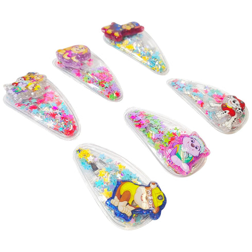 LUV HER 6pc Cute Hair Clips for Girls - Magical Confetti Character Charms Hair Accessories for Kids