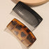 Furling Pompoms Pack of 6 Plastic Side Hair Combs, Wide Tooth Comb for Curly Hair (Coffee, Black)