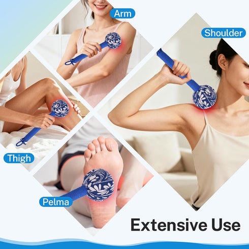 Hammer, Hammer, 26cm-Blue lefeke Manual Massage Mugwort Massage Handheld Body Percussion Tool for Back Neck Shoulder