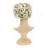 SWACC Short Messy Curly Dish Hair Bun Extension, Easy Stretch Combs, Clip in Ponytail, Beige/Blonde Mixed-24T613#