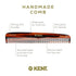 Kent 9T Tortoise Fine and Wide Tooth Detangler Hair Comb - Large Handmade Dressing Comb for Wet and Dry Hair