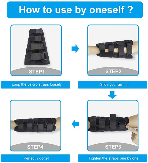 Adult Kid Elbow Brace Splint for Cubital Tunnel Syndrome, Adjustable Elbow Support Brace Fracture Immobilizer Protector