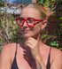 Eyekepper Cat Eye Reading Glasses for Women, Oversize Ladies Readers - Red +2.50