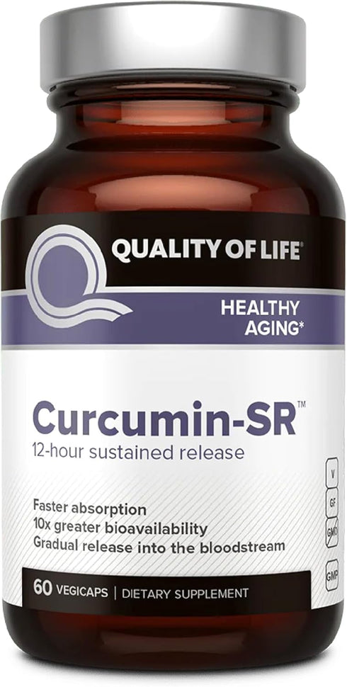 Quality of Life Curcumin-SR, Healthy Aging and Inflammation Support, 60 Vegicaps