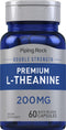 Piping Rock 200mg L Theanine Capsules | 60 Count | Non-GMO & Gluten Free Supplement