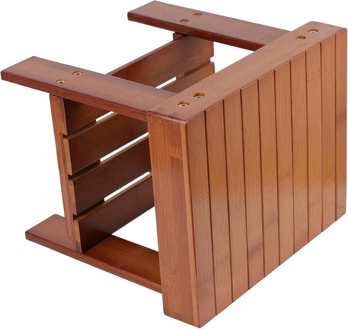 2 Pack 11 9 10 Inch Bamboo Step Stool, Bamboo Shower Bench, x x Foot Stool, Seat Stool for Home, Garden, Living Room