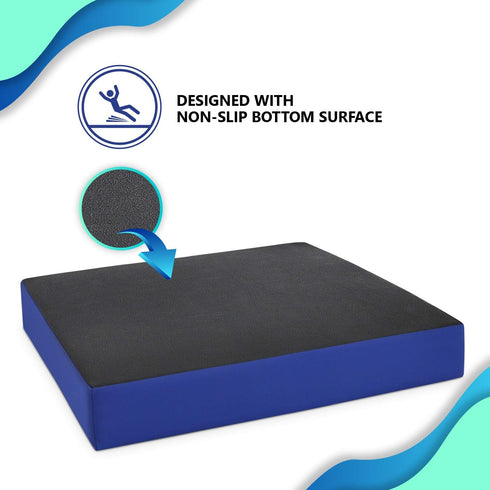 18" 16" 3" NYOrtho Wheelchair Seat Cushion Firm - Non-Slip, Water - Resistant Seat Pressure Relief - Ideal - Office