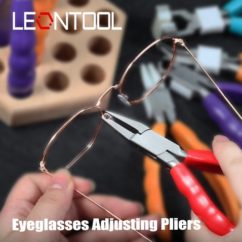 6 Inches Nose Pad Plier for Adjusting Eyeglass Arms, Stainless Steel Optical Hand Tool with Screwdriver