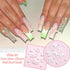 RODAKY Bow Nail Charms, White Heart Charms for 3D Bowknot Nail Art, Cute Kawaii Nail Decoration Accessories