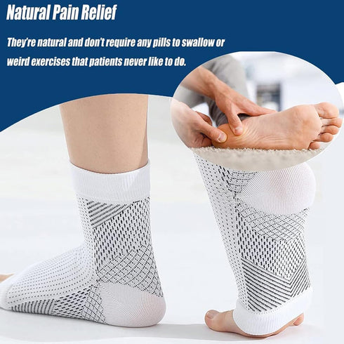 OCQOPM 4Pairs Aidease Neuro Compression Socks, Orthopedic Neuro Socks - Pain/Swelling Healing Socks, for Neuropathy