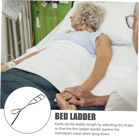 SHERCHPRY Adjustable Bed Ladder for Elderly Lift Aid Non-Slip Grips for for Seniors and Disabled Individuals Durable