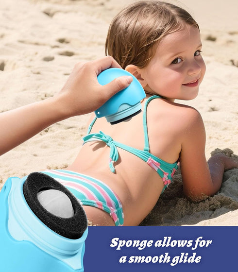 KYHDIYA Summer Sunscreen Applicator for Kids - Refillable Roll on Sponge Sunscreen, Suncream & Lotion Applicator,Proof
