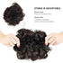 Rose Bud Chignon Hairpiece, Curly Bun Extensions Scrunchie Updo Synthetic Combs for Women, Medium Brown