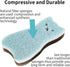 Kitchen Non-Scratch Scrub Sponges, Multi-Use Heavy Duty Cat Shape Sponge for Dishes, Pots, Pans (4 Pack)