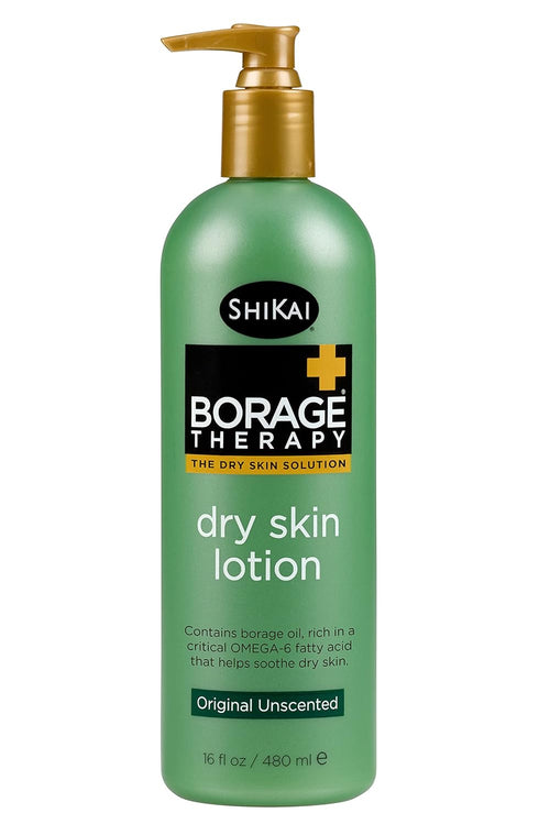 ShiKai Borage Therapy Dry Skin Lotion - 16 oz - Unscented Body Moisturizer with Oatmeal & Shea Butter