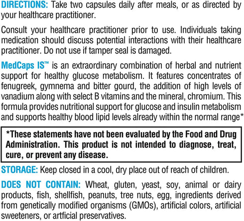 XYMOGEN MedCaps IS - Herbal + Nutrient Support for Metabolic Health - 60 Capsules