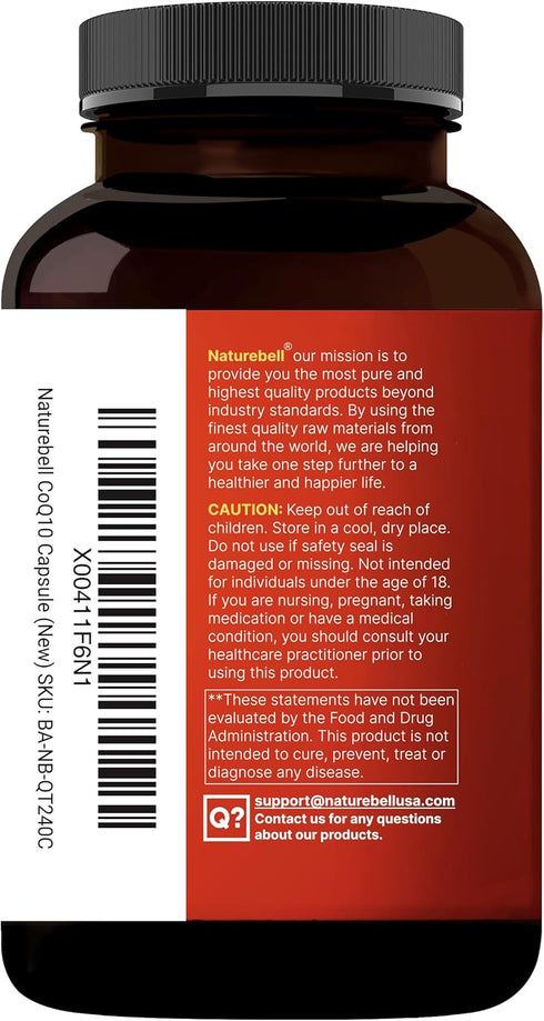 CoQ10 (Ubiquinone) 300mg with Omega 3 Fatty Acids | 240 Capsules | Antioxidant Support for Heart & Energy Health