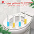 Simple Life Toilet Bowl Cleaner Gel | Fresh Flower Toilet Gel Stamp | Stops Limescale and Stains with Air Freshening Scent | Deodorizing Clean | 64 Stamps, Blue & Yellow