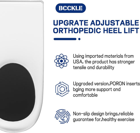 BCCKLE 4 Layers Adjustable Orthopedic Heel Lift, Anti-Shock Heel Pads for Pain Relief & Sports Injuries