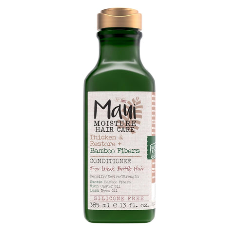 Maui Moisture Thicken & Restore Conditioner with Bamboo Fibers, Vegan, 13 fl oz, for Natural Hair