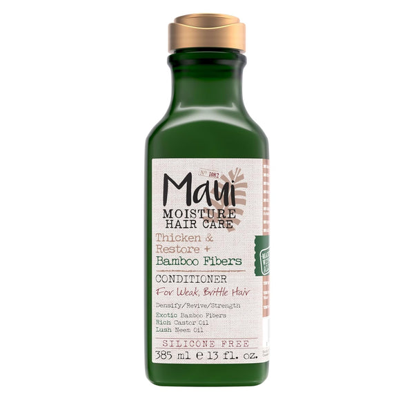 Maui Moisture Thicken & Restore Conditioner with Bamboo Fibers, Vegan, 13 fl oz, for Natural Hair