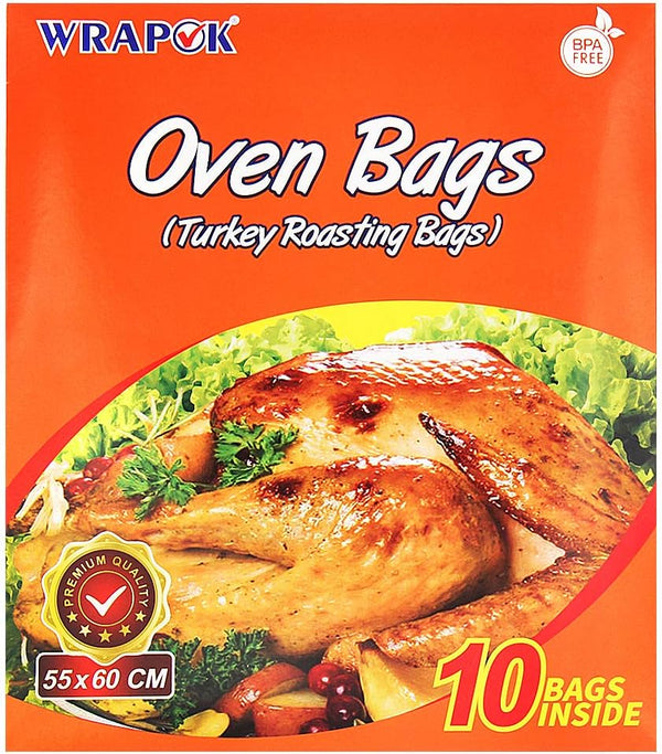 Large Oven Cooking Bags, Turkey Roasting Baking Bag for Meats, 21.6 x 23.6 Inch, 10 Bags Total (Pack of 1)