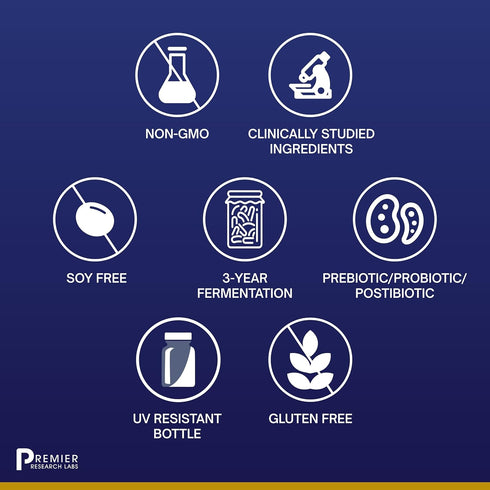Premier Research Labs Probiotic Caps, Pre-, Pro-, and Post-Biotics for Healthy Gut, Digestive Health & Immune Support