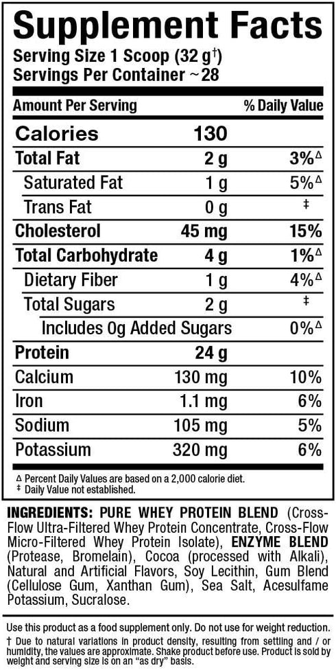 ALLMAX Gold ALLWHEY Protein, Chocolate, 2 lb, 24 Grams Per Scoop, Gluten Free, Low Carb, Low Sugar