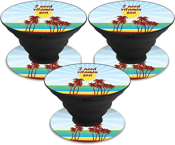 MightySkins 3 Pack Skin for PopSockets - Vitamin Sea | Unique Vinyl Decal Wrap Cover | Easy to Apply, Remove