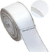 David accessories Satin Ribbon with Silver Edges 1.5 Inch Wide 20 Yards, Gold Border Fabric Ribbons for Gift Wrapping DIY Crafts Christmas Decor Wreath Bows Invitations (White)