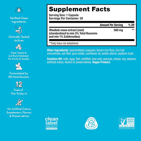 HUM Big Chill Calming Supplement with Rhodiola Rosea for Stress & Mood Support (30-Count) - Balances Adrenal Health