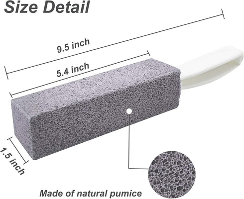 Pumice Stone for Toilet Bowl Cleaning, Household Cleaning 6 Pack with Handle