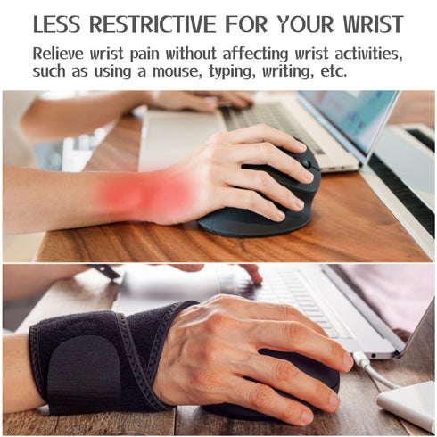 2 Pack Wrist Braces for Carpal Tunnel, Arthritis, and Tendinitis Pain Relief, Compression Support for Both Hands